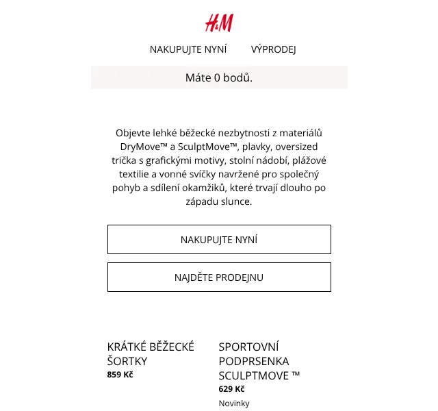 H&M Fashion: Novinky běh, plavání, relax – červen 2026