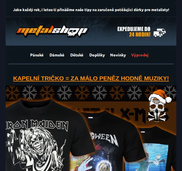 METALSHOP: Vánoční dárky pro metalisty – červen 2026 | Nuslet.cz