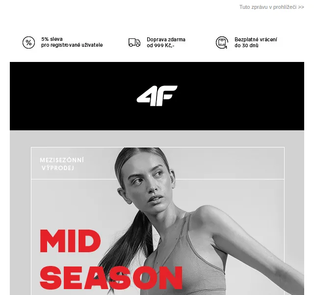 4Fstore.cz: Slevy až do -50% – MID SEASON SALE – červen 2026 | Nuslet.cz