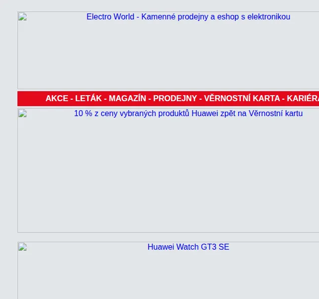 Electro World: 10 % zpět na vybrané Huawei – červen 2026 | Nuslet.cz