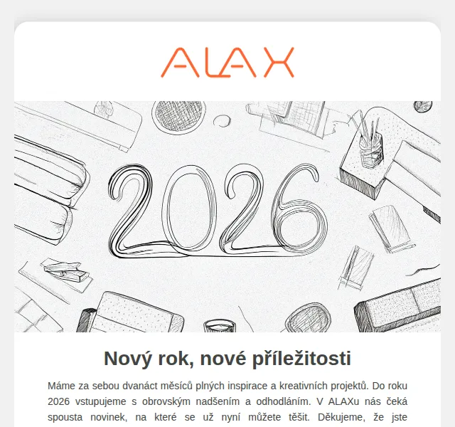 ALAX nábytek: Novoroční výprodej a nový showroom – červen 2026 | Nuslet.cz
