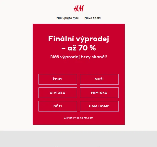 H&M Fashion: Finální výprodej – až 70 % – červen 2026 | Nuslet.cz