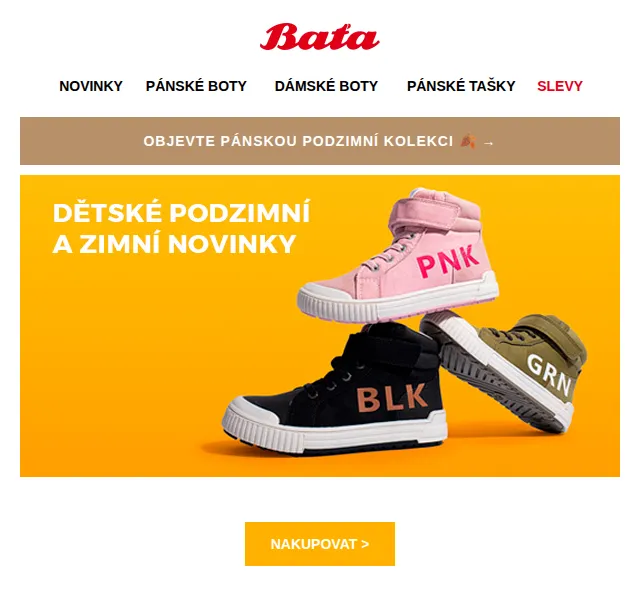 Baťa: Podzimní a zimní novinky pro děti – červen 2026 | Nuslet.cz
