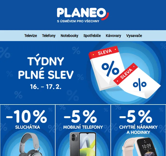 Planeo: Slevy na elektro až 50 % – červen 2026 | Nuslet.cz