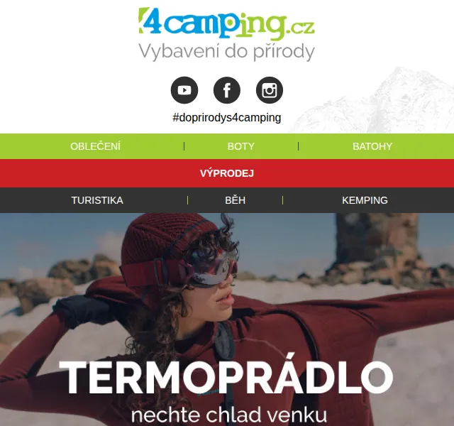 4camping: Termoprádlo + 15% sleva na měkkouše – červen 2026 | Nuslet.cz
