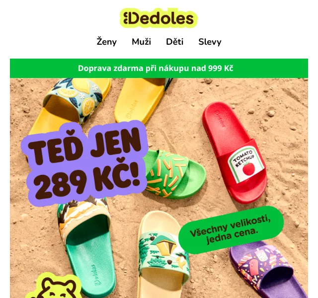 Dedoles: Pantofle za 289 Kč – květen 2026 | Nuslet.cz