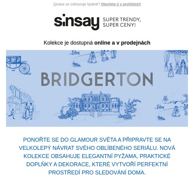 Sinsay: Bridgerton kolekce – duben 2026 | Nuslet.cz