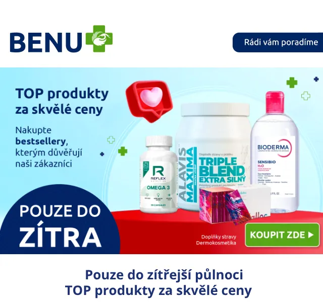 BENU E-shop: Sleva až 36 % na vitamíny a dermokosmetiku – červen 2026