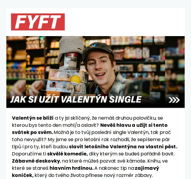 Zuzka | FYFT.cz: Valentýnské tipy pro singly – gamebooky, deskovky a filmy | červen 2026 | Nuslet.cz
