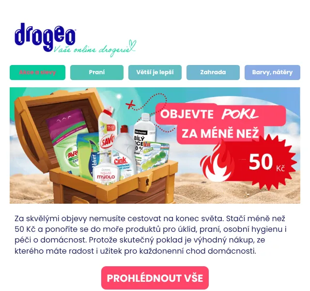 Drogeo: Produkty do 50 Kč – červenec 2026 | Nuslet.cz