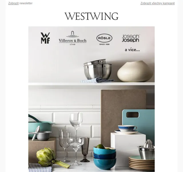 Westwing: Kuchyňské bestsellery 13 značek – červen 2026 | Nuslet.cz