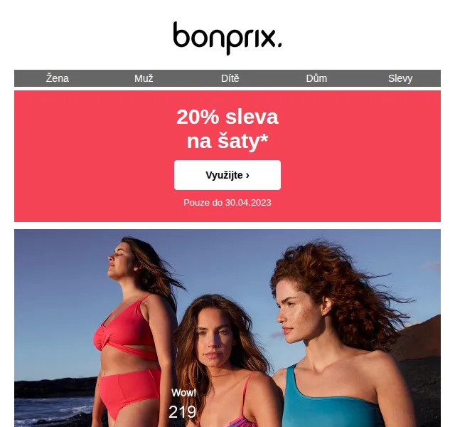 bonprix: 20% sleva na šaty – červen 2026 | Nuslet.cz