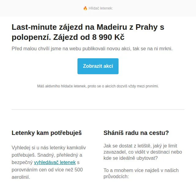 Cestujlevne.com: Last-minute Madeira z Prahy s polopenzí od 8 990 Kč – červen 2026 | Nuslet.cz