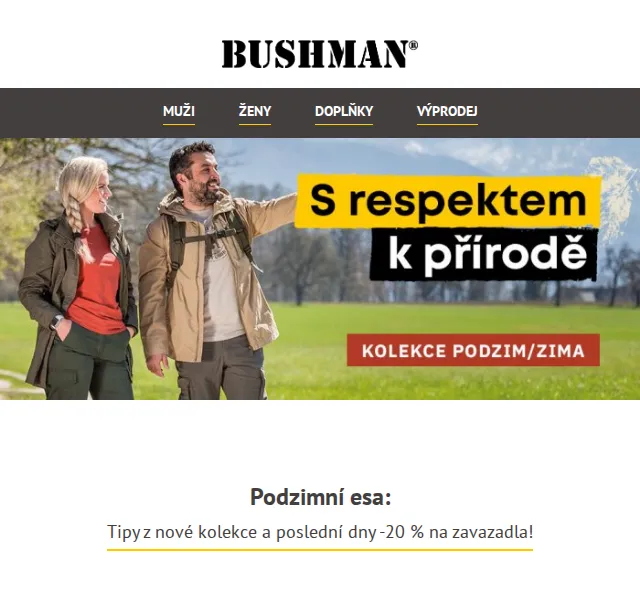 BUSHMAN: Podzimní esa sleva 20 % na zavazadla – červenec 2026 | Nuslet.cz