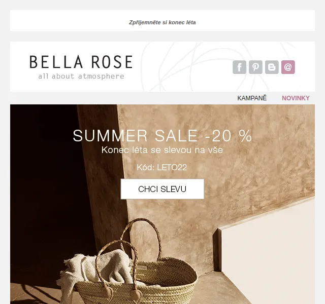Bella Rose: SLEVA 20 % na vše – červen 2026 | Nuslet.cz