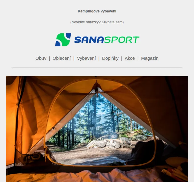 Sanasport: kempingové vybavení o 15 % levněji – červen 2026 | Nuslet.cz