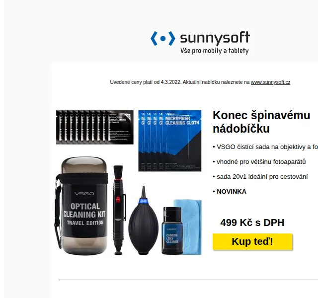 Sunnysoft: VSGO čistící sada, ThermoPro teploměr a další – červen 2026 | Nuslet.cz