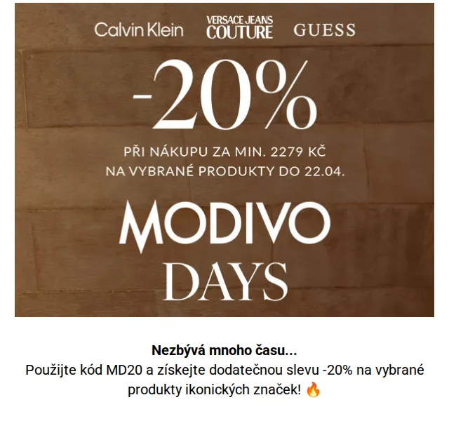 Modivo: -20 % na vybrané produkty – červen 2026 | Nuslet.cz
