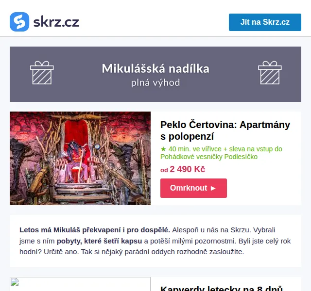 Skrz: Pobyty od 1 599 Kč a Kapverdy od 13 990 Kč – červen 2026 | Nuslet.cz