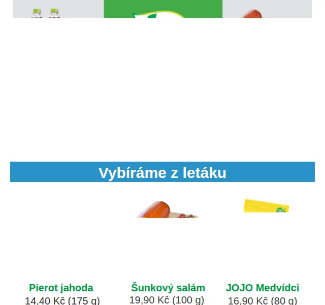 Váš HRUŠKA tým: Pierot jahoda 14,40 Kč a šunkový salám 19,90 Kč – červen 2026 | Nuslet.cz