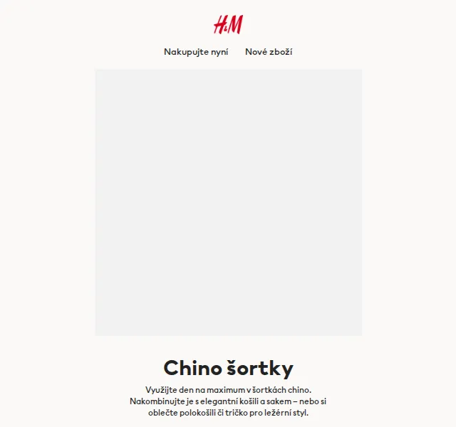 H&M Fashion: Chino šortky a cargo šortky – červen 2026 | Nuslet.cz