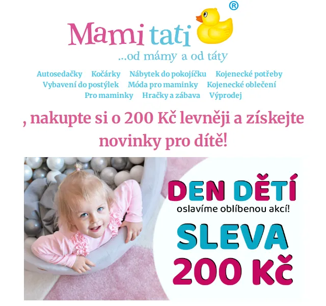 Mamitati.cz: Sleva 200 Kč na Baby Nellys – červen 2026 | Nuslet.cz