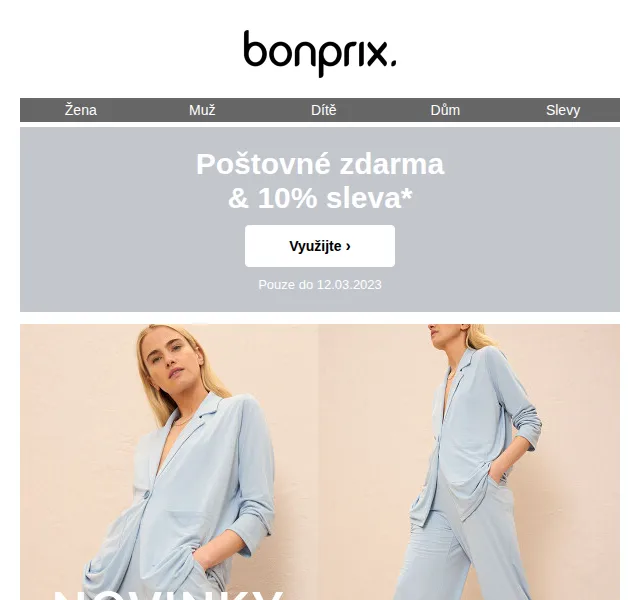 Bonprix: 10% sleva a poštovné zdarma – červen 2026 | Nuslet.cz
