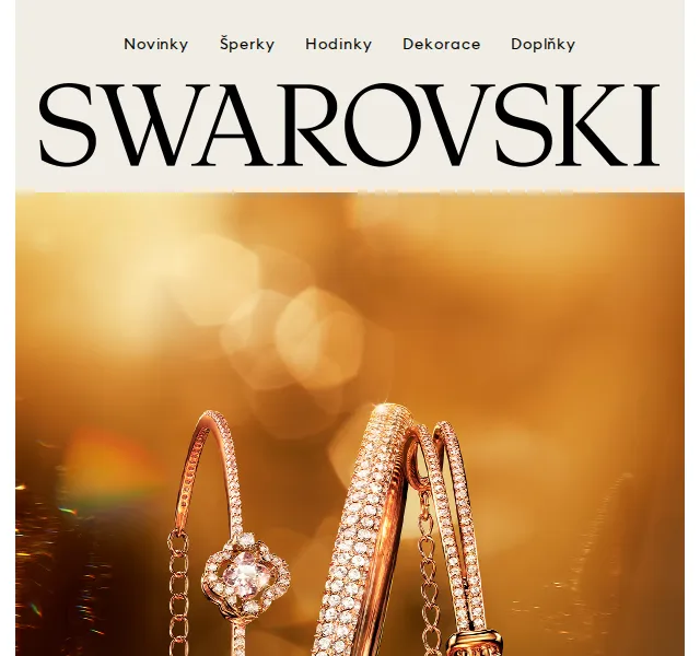 Swarovski: Zlaté náramky a dárky včas – prosinec 2021 | Nuslet.cz