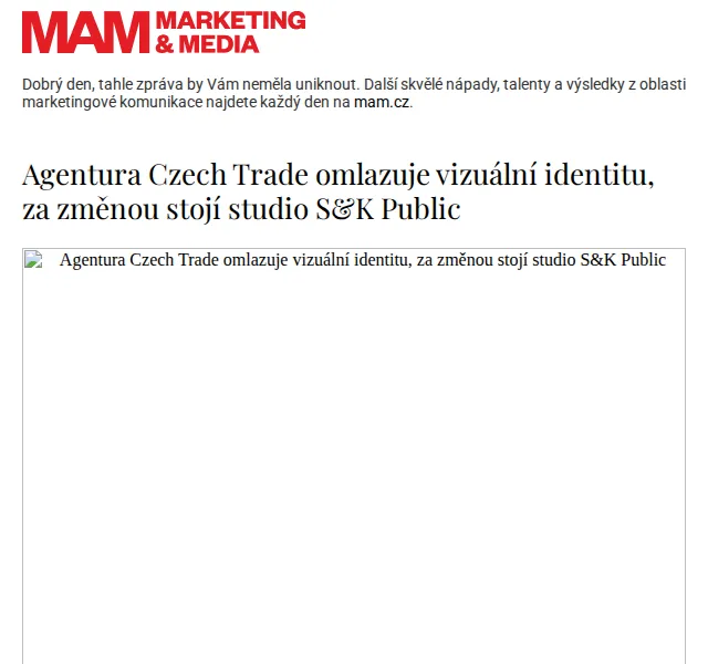 Marketing & Media: Nová vizuální identita Czech Trade – červenec 2026 | Nuslet.cz