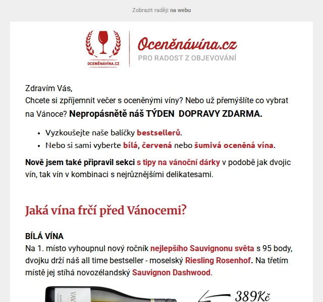 OceněnáVína.cz: Doprava zdarma na oceněná vína – červen 2026 | Nuslet.cz