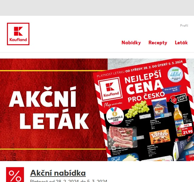 Kaufland: Hrozny bílé 1 kg za 79,90 Kč – červen 2026 | Nuslet.cz