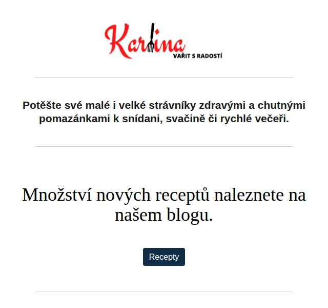 Karlina CZ: Recepty na pomazánky a Magimix s 5% slevou – červen 2026 | Nuslet.cz