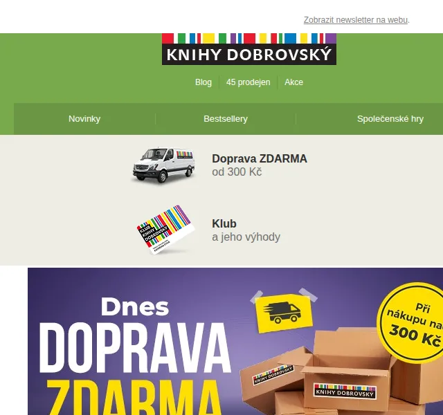 KnihyDobrovsky.cz: Poštovné za 0 Kč od 300 Kč – srpen 2026 | Nuslet.cz