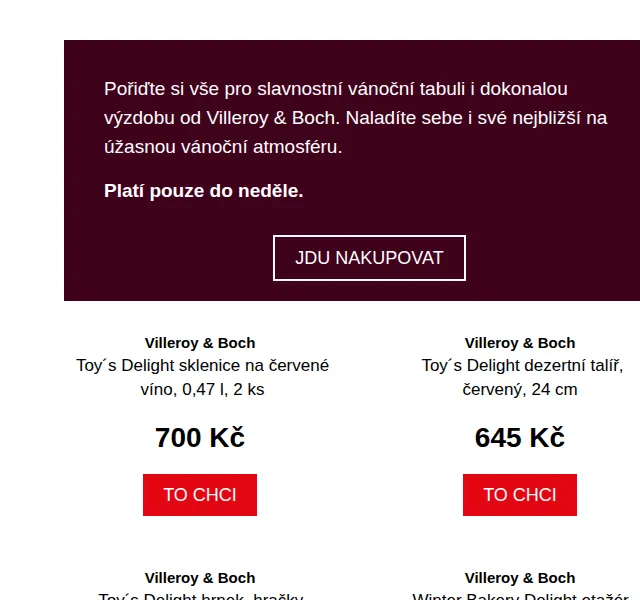 Potten & Pannen: 3+1 na vánoční porcelán Villeroy & Boch – červenec 2026 | Nuslet.cz