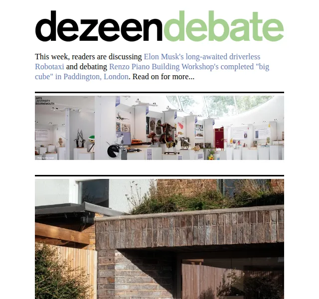 Dezeen Daily: Debate o nových projektech – červenec 2026 | Nuslet.cz