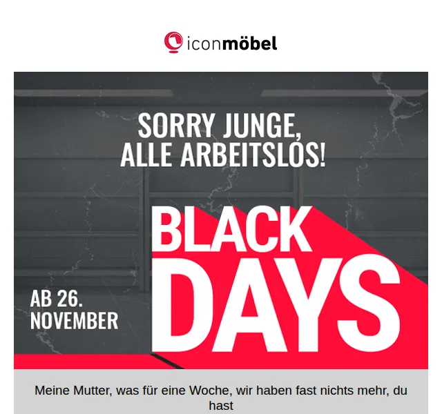 Icon Möbel: Black Friday slevy na nábytek – červen 2026 | Nuslet.cz
