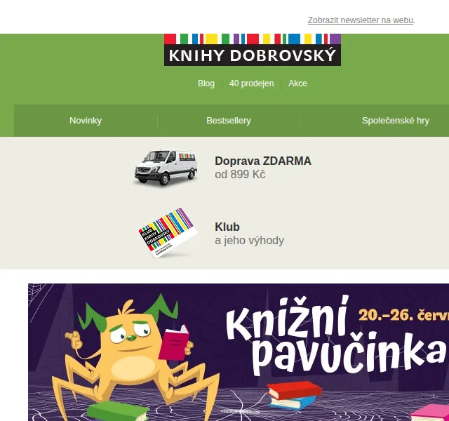 KnihyDobrovsky.cz: Knižní pavučinka – sleva až 20 % – červen 2026 | Nuslet.cz