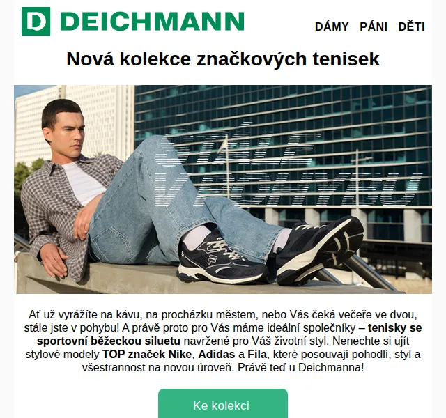 Deichmann: Nike, Adidas, Fila – nová kolekce | duben 2026