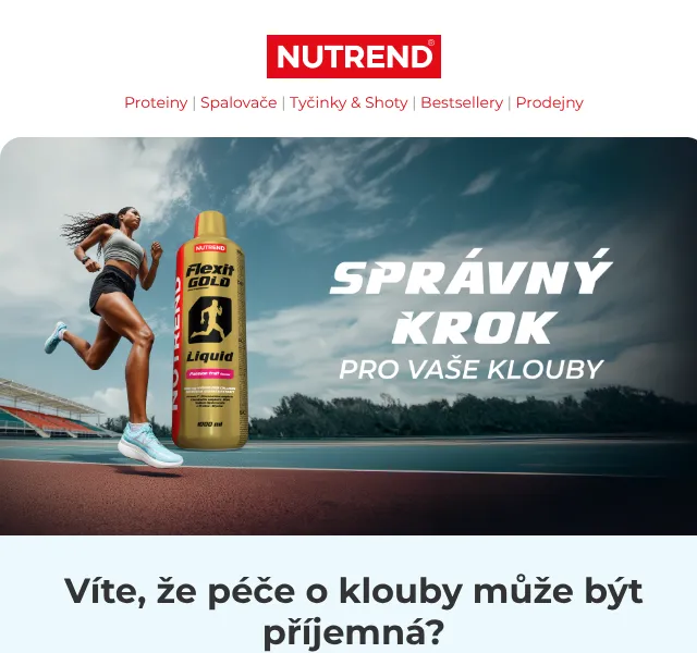 Nutrend: Flexit Gold Liquid – Péče o klouby – Červen 2026 | Nuslet.cz