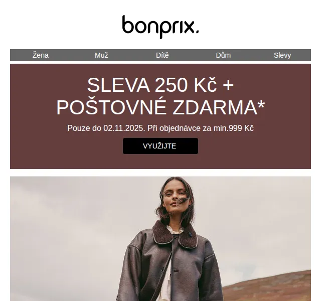 bonprix: sleva 250 Kč + poštovné zdarma – červenec 2026 | Nuslet.cz