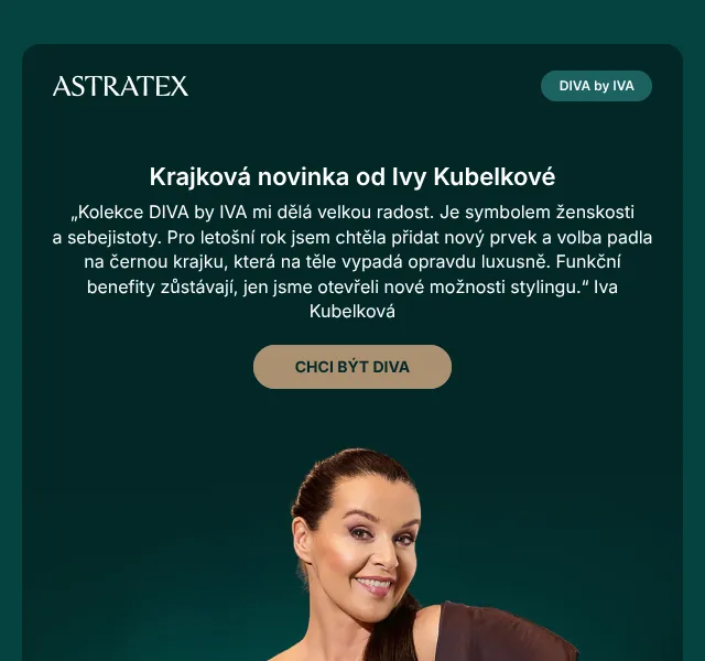 Astratex: Kolekce DIVA by IVA krajka – květen 2026