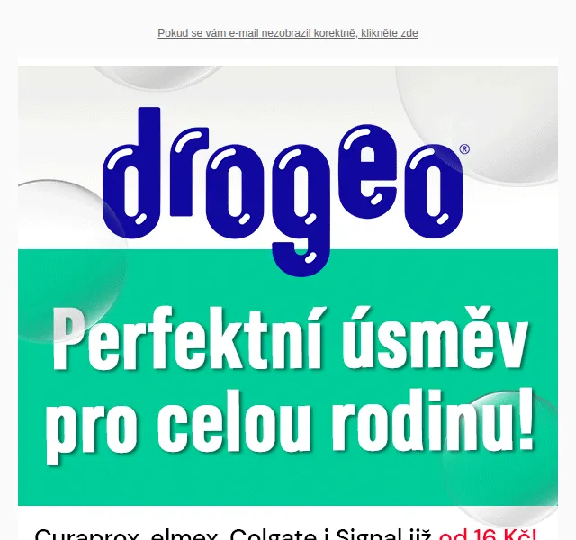 Drogeo: Curaprox, elmex, Colgate i Signal – perfektní úsměv od 16 Kč | červen 2026 | Nuslet.cz