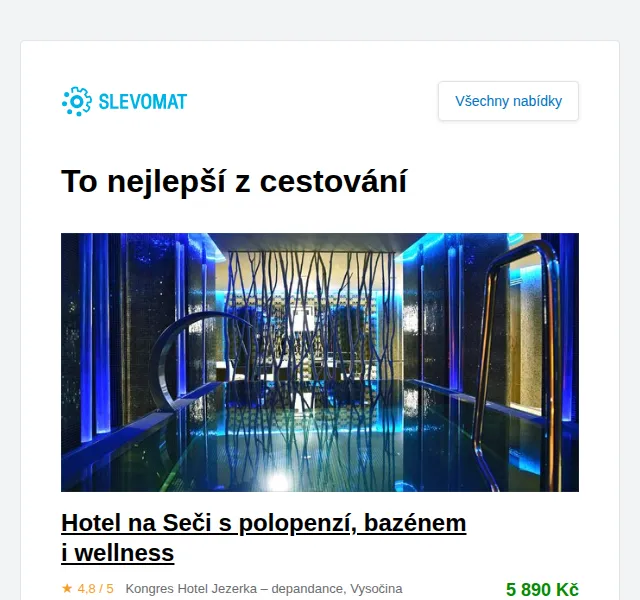 Slevomat: Hotely a wellness pobyty – červen 2026 | Nuslet.cz