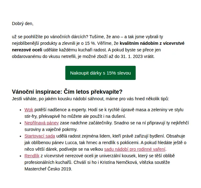 Jan Fabini: Vánoční dárky s 15% slevou – červen 2026 | Nuslet.cz