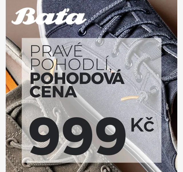 Baťa: Skutečné pohodlí od 999 Kč – červenec 2026 | Nuslet.cz