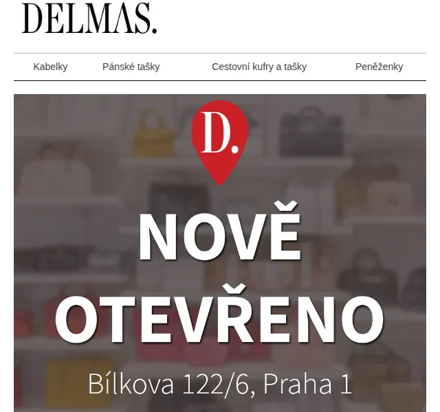 Delmas: Otevření nové prodejny – sleva 20 % pro prvních 50 zákazníků – červen 2026 | Nuslet.cz