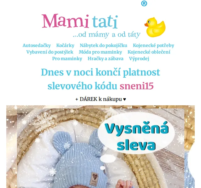 Mamitati.cz: 15% sleva na Baby Nellys – červen 2026 | Nuslet.cz