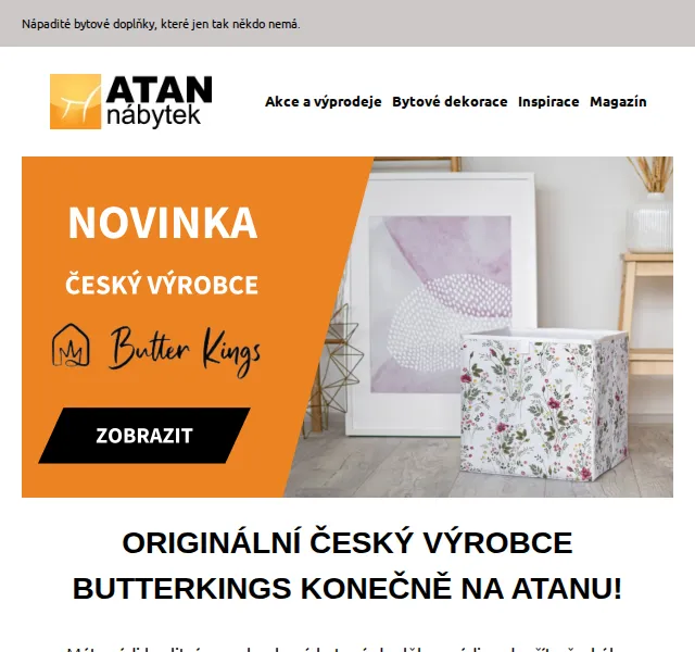 ATAN nábytek: český výrobce Butterkings – červenec 2026 | Nuslet.cz