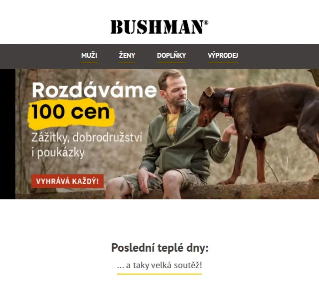 BUSHMAN: Velká letní soutěž o poukázku – červen 2026 | Nuslet.cz
