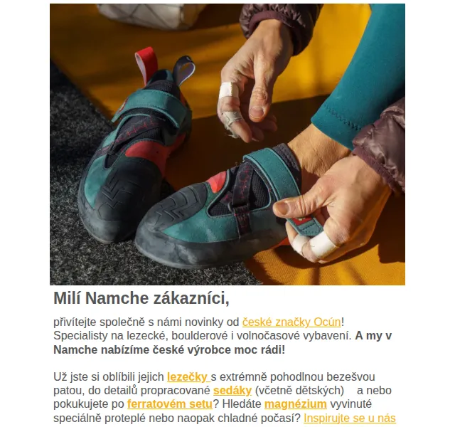 Namcheshop: Novinky Ocún lezecké vybavení – červen 2026 | Nuslet.cz